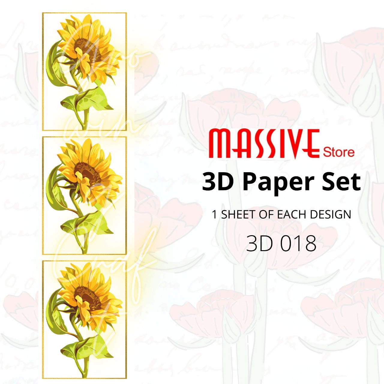 3D Decoupage Paper (3D 018) - Growing Craft - Best craft Supplies
