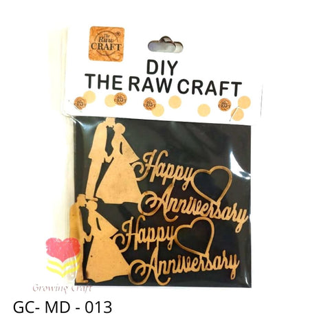 MDF Cut Out - (Happy Anniversary) 013 - Growing Craft - Best craft Supplies