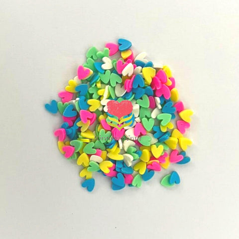 Colourful Hearts - Resin Filler & Shaker Slice - GCSQ 425 - Growing Craft - Best craft Supplies
