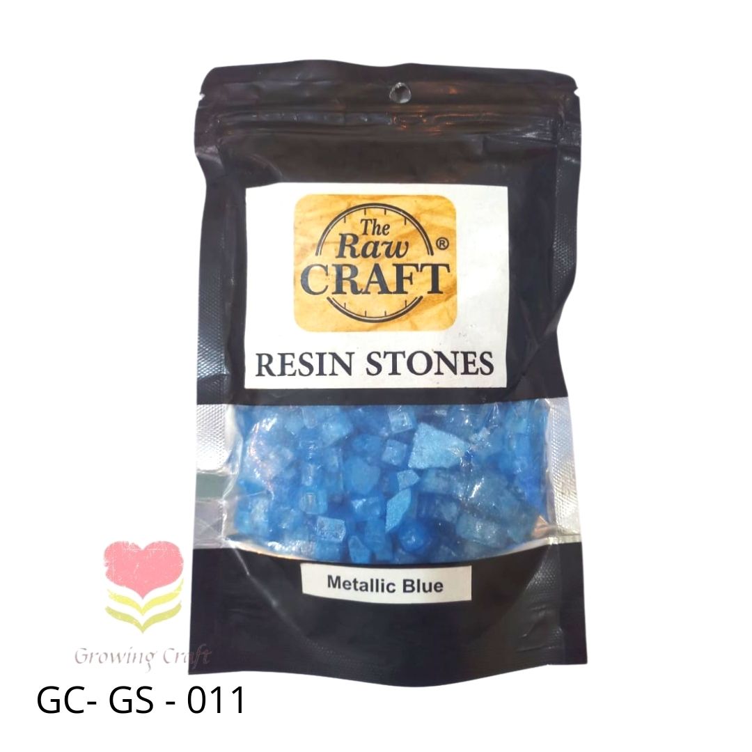 Geode Stone Crystals - Metallic Blue - Resin Art - Growing Craft - Best craft Supplies