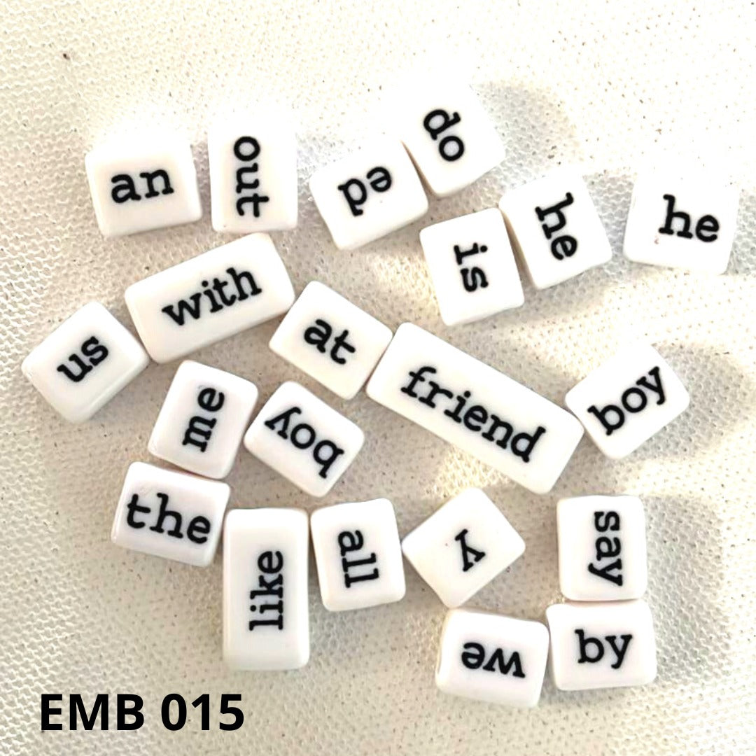 Sentiment Tiles (Black & White) - Emb - 015 - Growing Craft - Best craft Supplies
