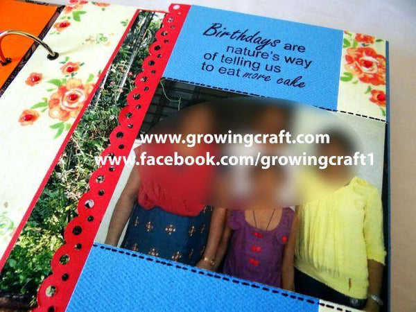 Special handmade scrapbook with fold and flaps - Growing Craft - Best craft Supplies