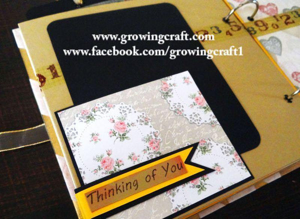 Photo album with pull out tag - Growing Craft - Best craft Supplies