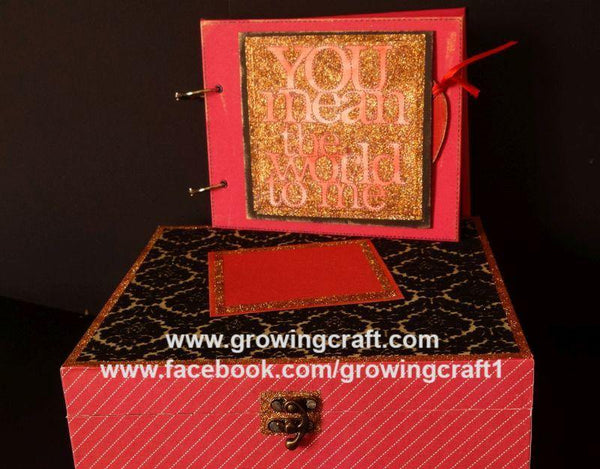 Love scrapbook with wooden box - Growing Craft - Best craft Supplies