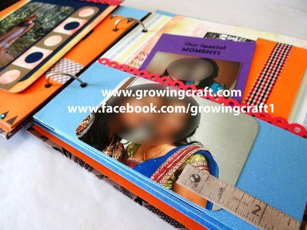 Special handmade scrapbook with fold and flaps - Growing Craft - Best craft Supplies