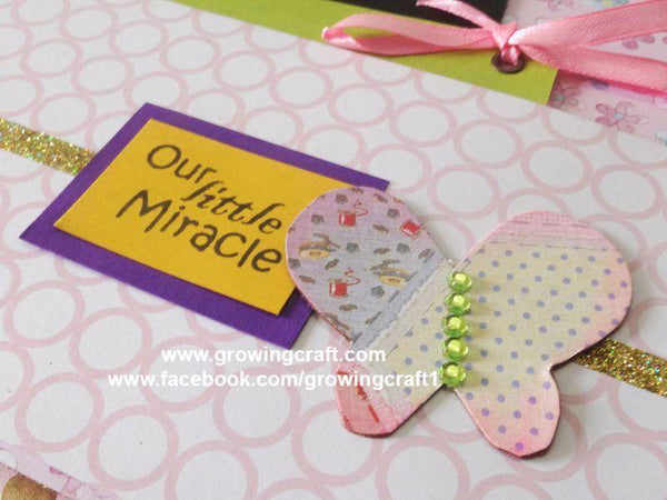 Baby album with journal space - Customised - Growing Craft - Best craft Supplies