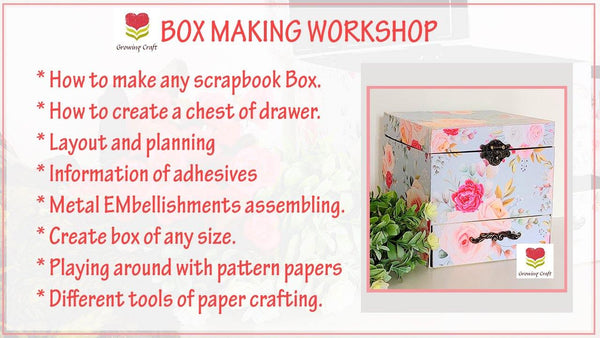 Scrapbook Box with Drawer making (Without Kit) - Growing Craft - Best craft Supplies