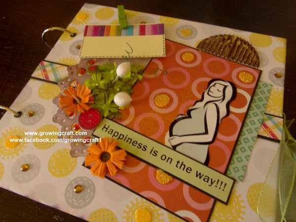 Happiness is on the way - pregnancy album - Growing Craft - Best craft Supplies