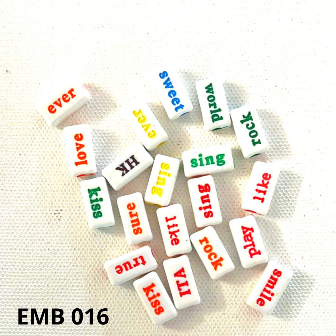 Sentiment Tiles (Colourful) - Emb - 016 - Growing Craft - Best craft Supplies