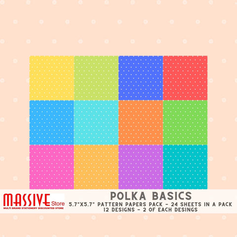 Pattern Paper - Polka Basics - GCPP 106 - Growing Craft - Best craft Supplies
