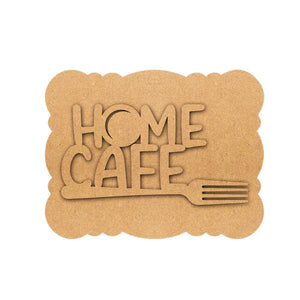 Fridge magnet - Wooden Base - 50 - HOME CAFE