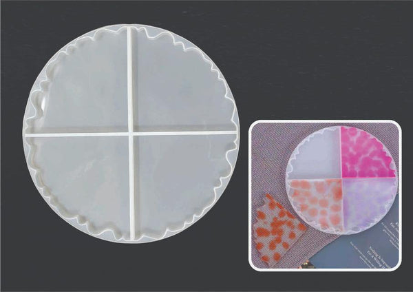 Silicon 4 Quarter Circle Patterns Moulds-GC SILICON 073 - Growing Craft - Best craft Supplies