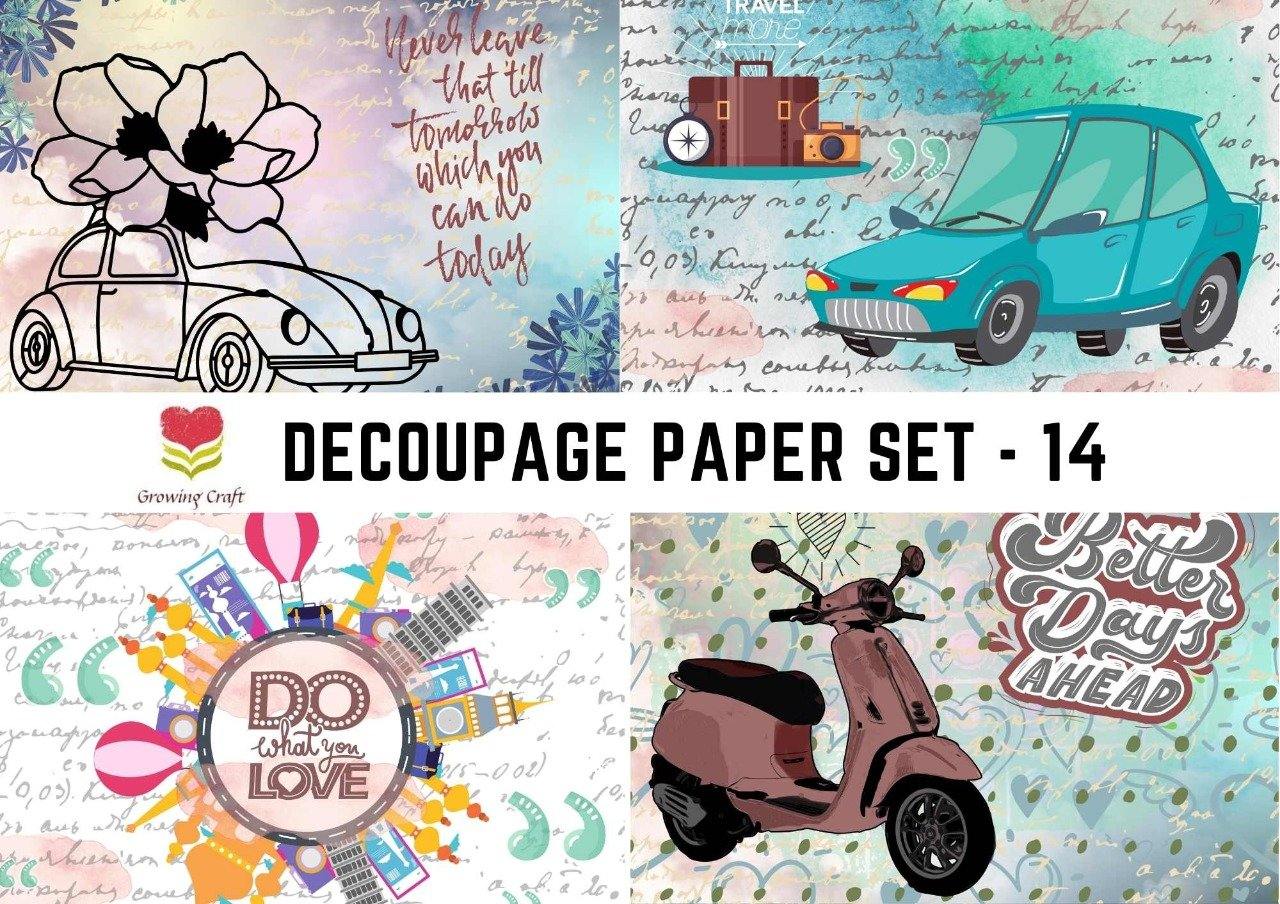 Massive Decoupage Paper - Set 14 - Growing Craft - Best craft Supplies