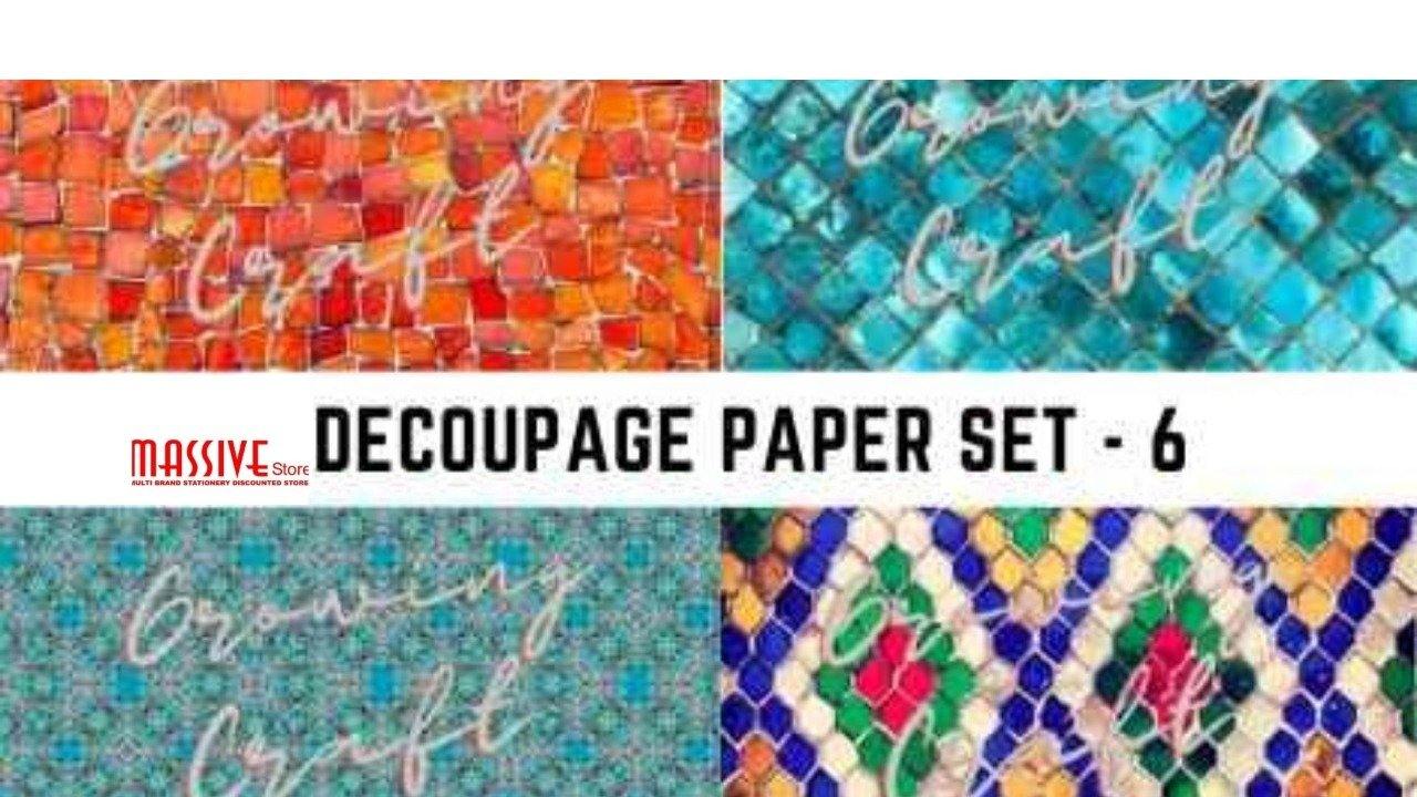 Massive Decoupage paper - Set 6 - Growing Craft - Best craft Supplies