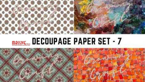 Massive Decoupage Paper - Set 7 - Growing Craft - Best craft Supplies