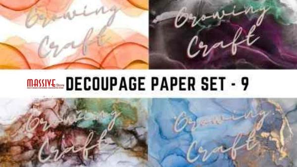 Massive Decoupage Paper  Set -9 - Growing Craft - Best craft Supplies