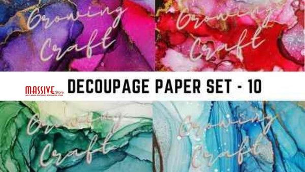 Massive Decoupage Paper - Set 10 - Growing Craft - Best craft Supplies