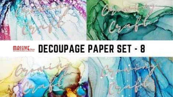 Massive Decoupage Paper- Set 8 - Growing Craft - Best craft Supplies