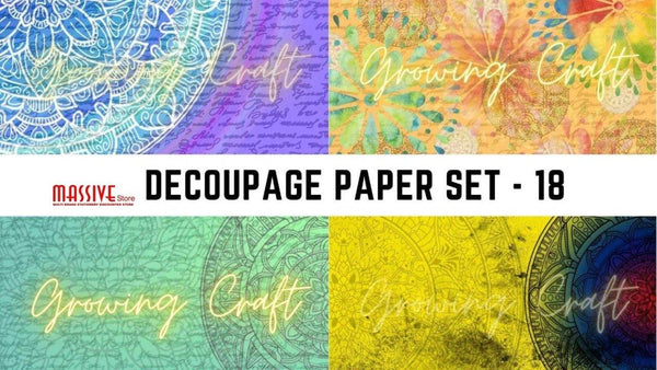 Massive Decoupage Paper - Set 18 - Growing Craft - Best craft Supplies