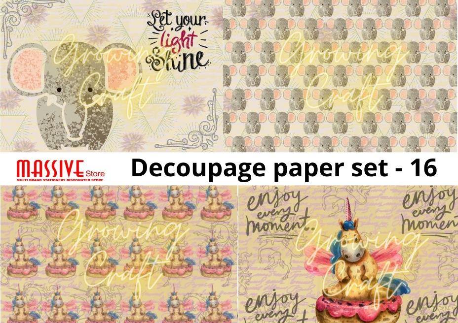 Massive Decoupage Paper - Set 16 - Growing Craft - Best craft Supplies