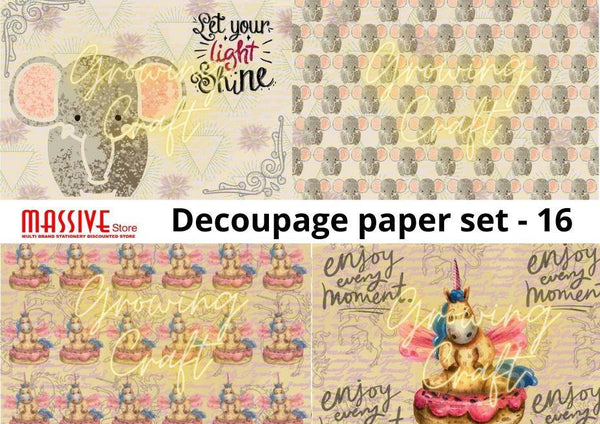 Massive Decoupage Paper - Set 16 - Growing Craft - Best craft Supplies
