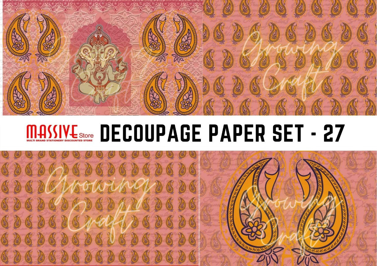 Massive Decoupage paper - Set 27 - Growing Craft - Best craft Supplies