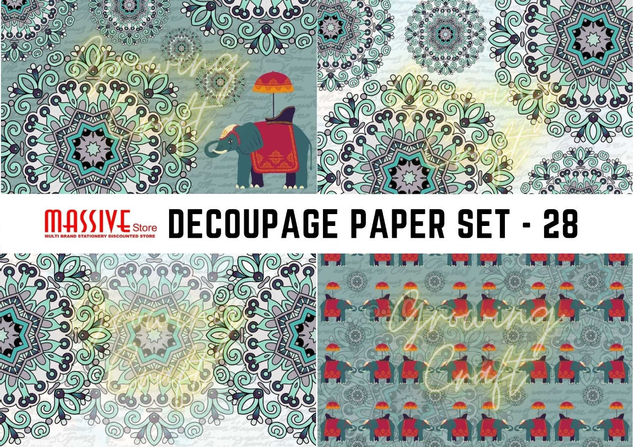 Massive Decoupage paper - Set 28 - Growing Craft - Best craft Supplies