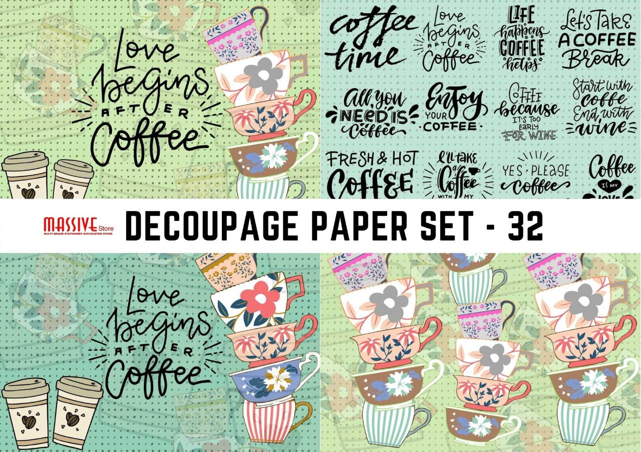 Massive Decoupage Paper - Set 32 - Growing Craft - Best craft Supplies