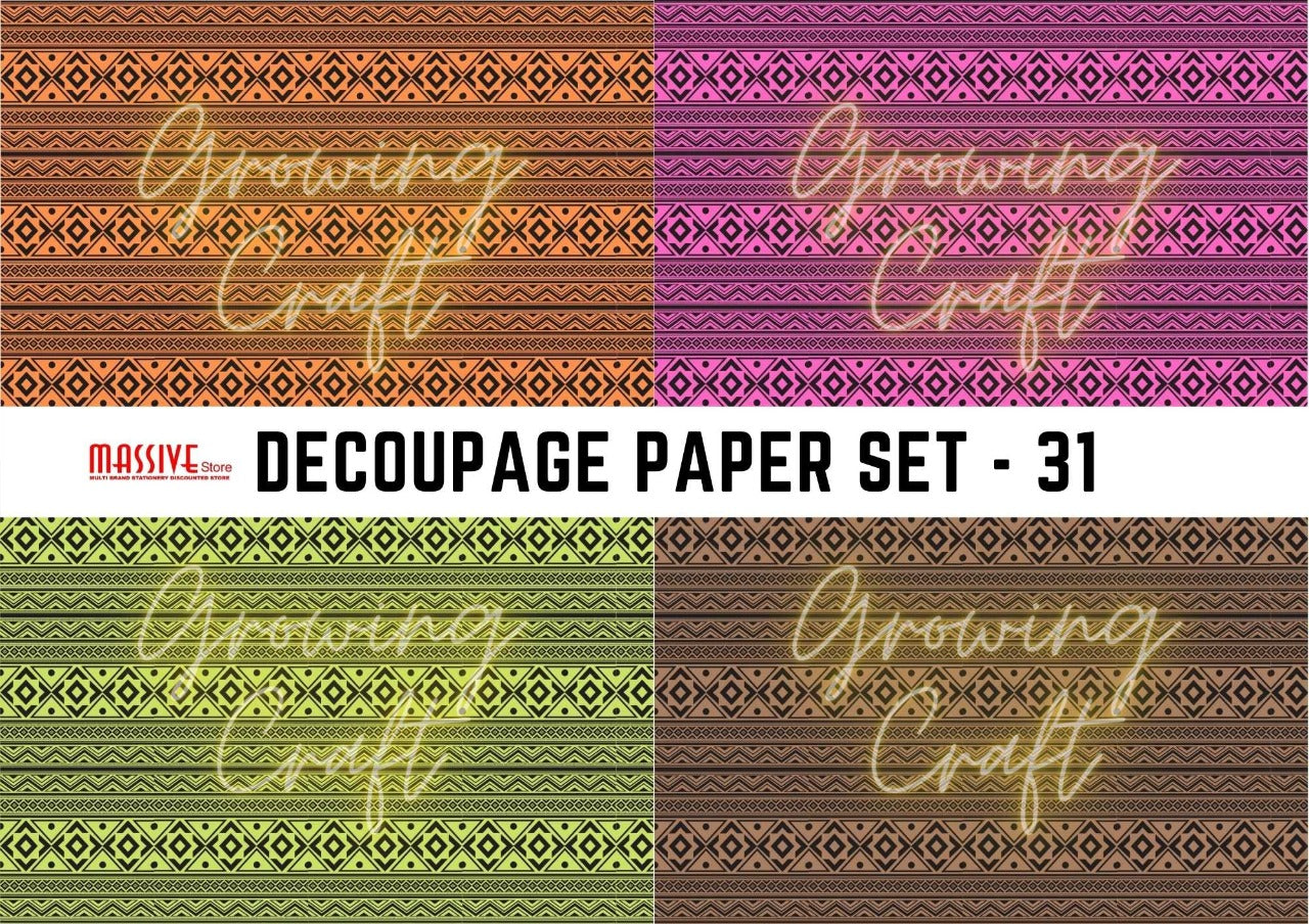 Massive Decoupage Paper - Set 31 - Growing Craft - Best craft Supplies