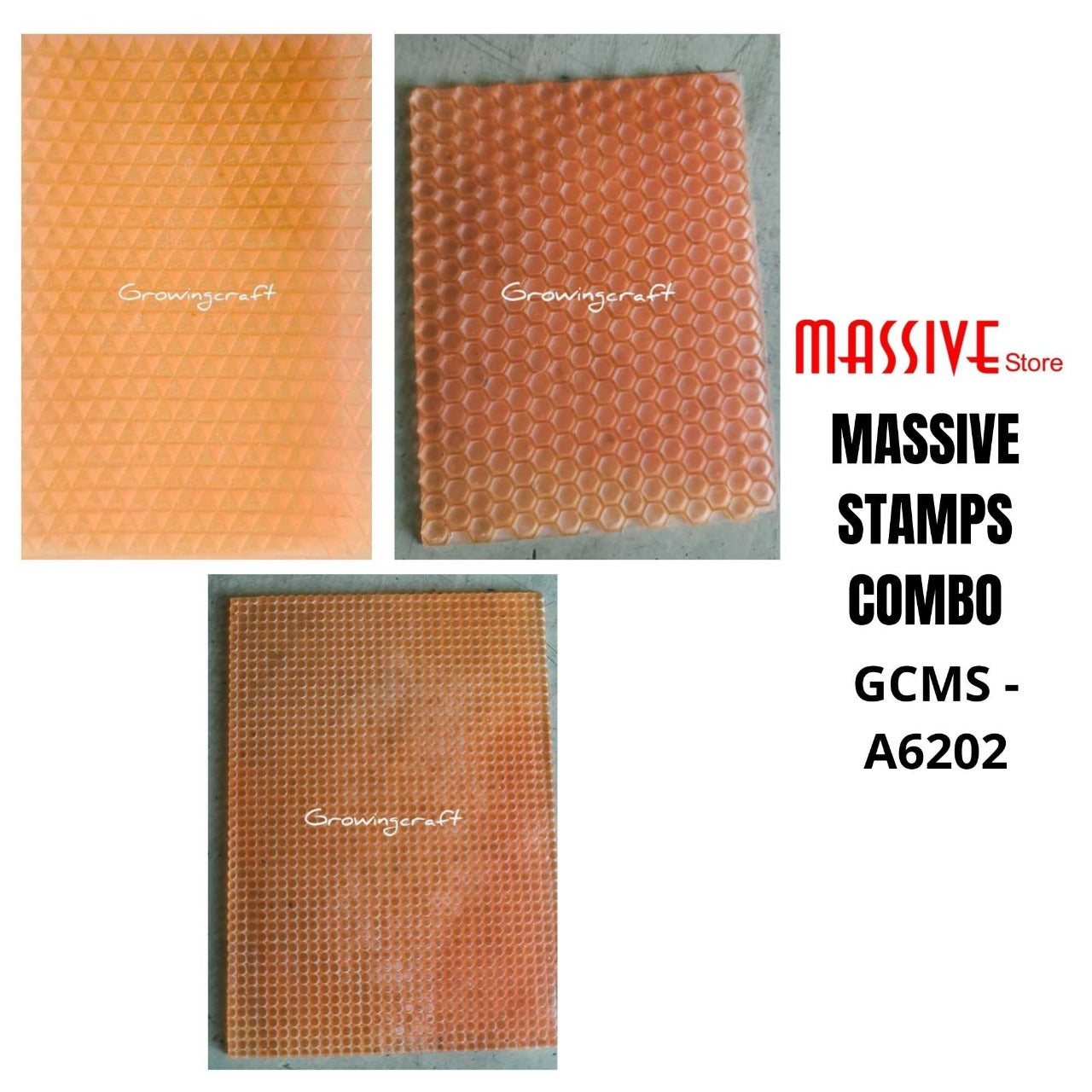 Stamp Combo of 3 (GCMS A6202) - Growing Craft - Best craft Supplies