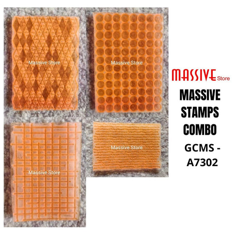 Mixed Media Stamp Combo - 4 in a pack (GCMS A7302) - Growing Craft - Best craft Supplies