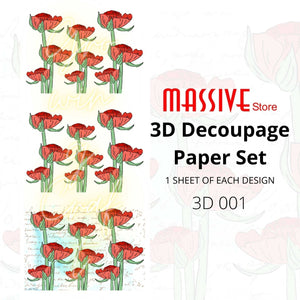 3D Decoupage Paper - (3D 001) - Growing Craft - Best craft Supplies