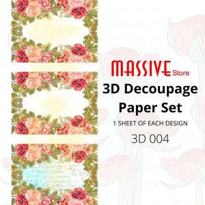 3D Decoupage paper - (3D 004) - Growing Craft - Best craft Supplies