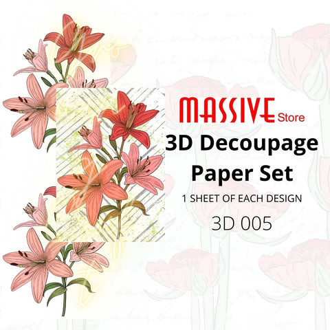 3D Decoupage Paper  (3D 005) - Growing Craft - Best craft Supplies