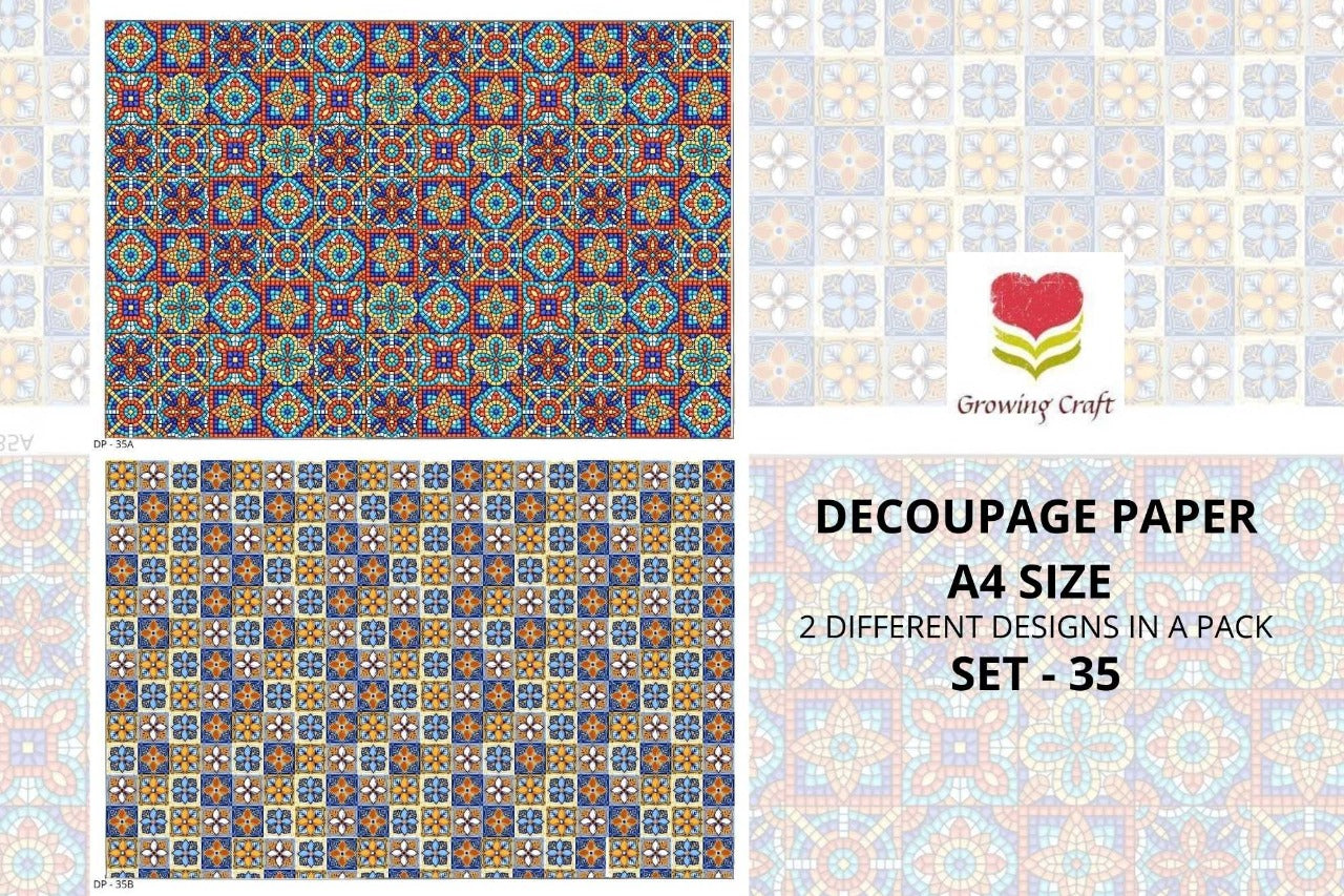 Massive Decoupage Paper Set - 35 - Growing Craft - Best craft Supplies