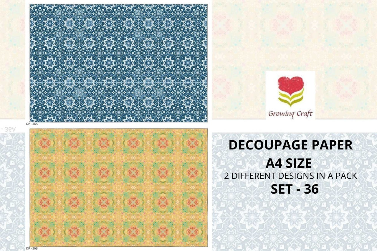 Massive Decoupage Paper Set - 36 - Growing Craft - Best craft Supplies