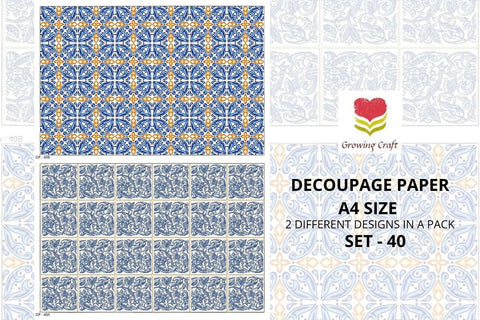 Massive Decoupage Paper Set 40 - Growing Craft - Best craft Supplies