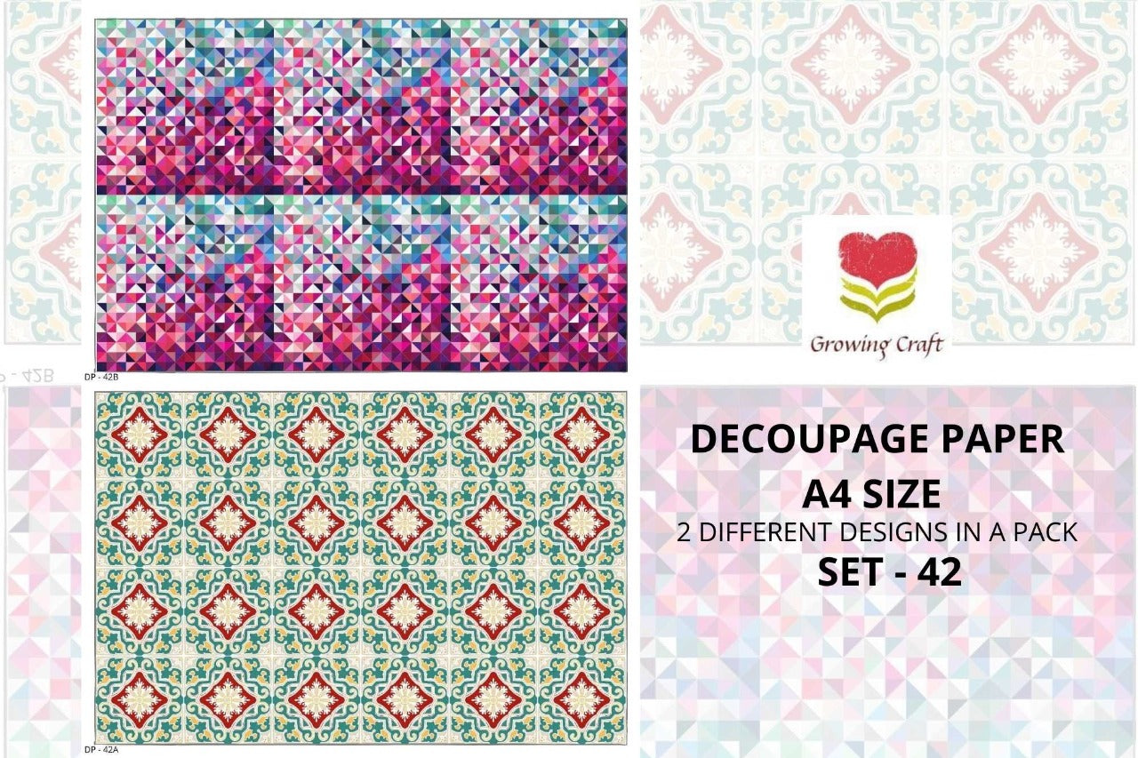 Massive Decoupage Paper Set 42 - Growing Craft - Best craft Supplies