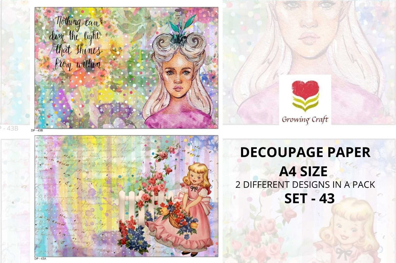 Massive Decoupage Paper Set 43 - Growing Craft - Best craft Supplies