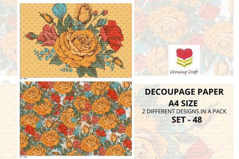 Massive Decoupage Paper Set 48 - Growing Craft - Best craft Supplies
