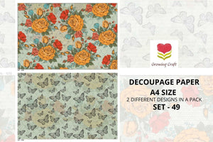 Massive Decoupage Paper Set 49 - Growing Craft - Best craft Supplies
