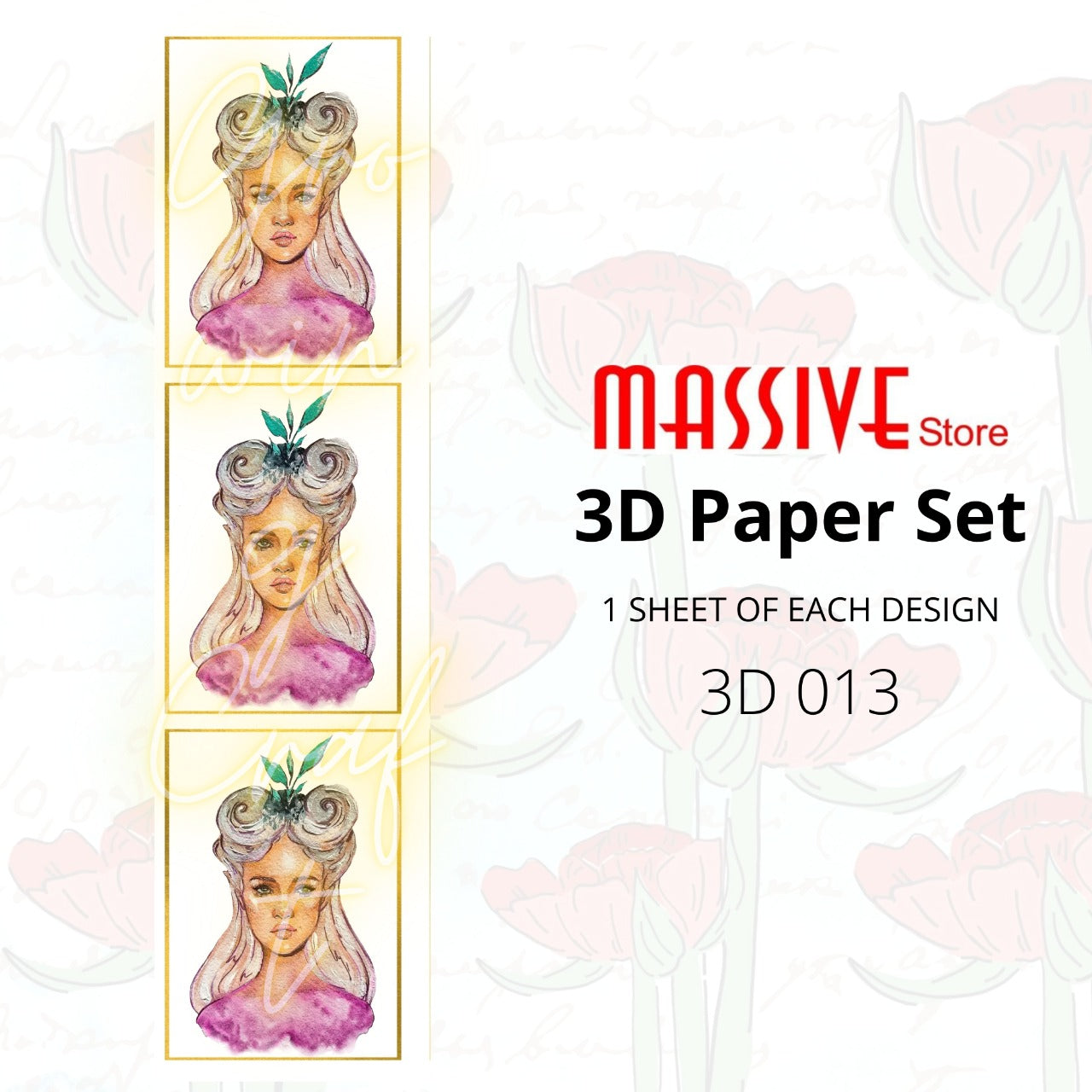 3D Decoupage Paper (3D 013) - Growing Craft - Best craft Supplies