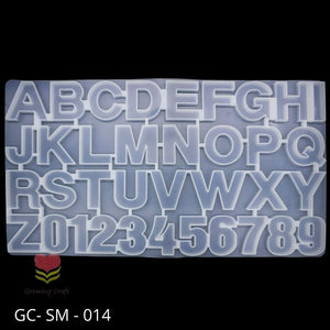 Alphabet & Number Silicon Mould - GC SILICON 064 - Growing Craft - Best craft Supplies