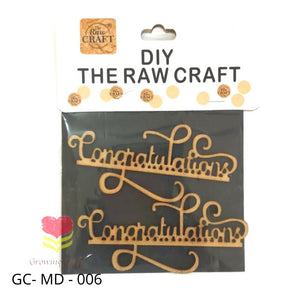 MDF Cut Out - (Congratulation) 006 - Growing Craft - Best craft Supplies