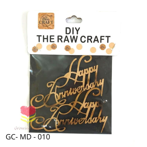 MDF Cut Out - (Happy Anniversary) 010 - Growing Craft - Best craft Supplies