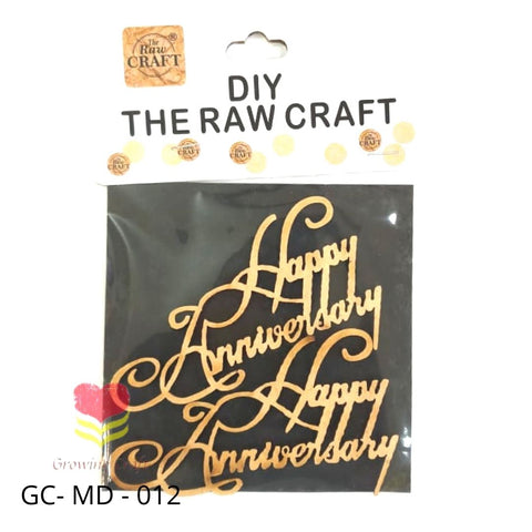 MDF Cut Out - (Happy Anniversary) 012 - Growing Craft - Best craft Supplies