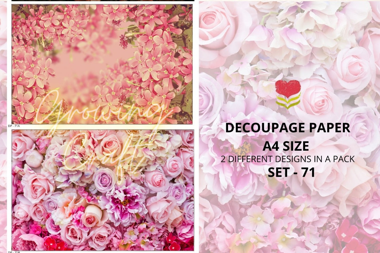 Massive Decoupage paper Set 71 - Growing Craft - Best craft Supplies