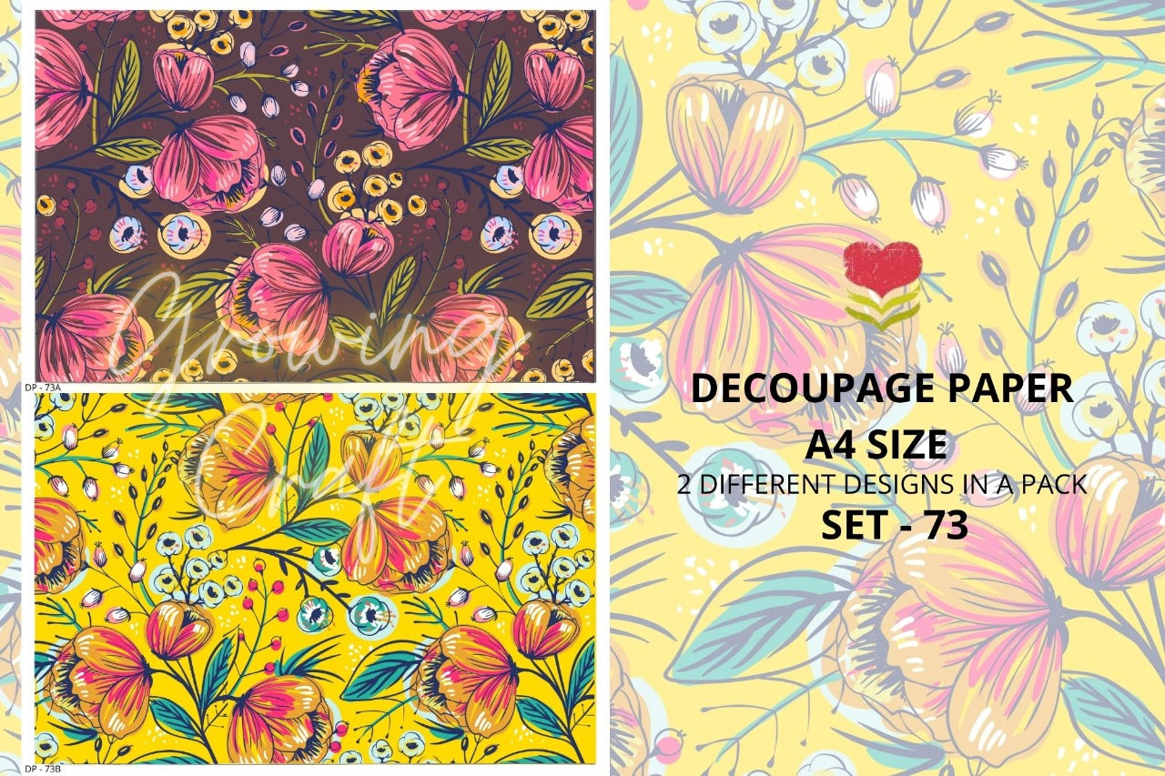 Massive Decoupage Paper Set 73 - Growing Craft - Best craft Supplies
