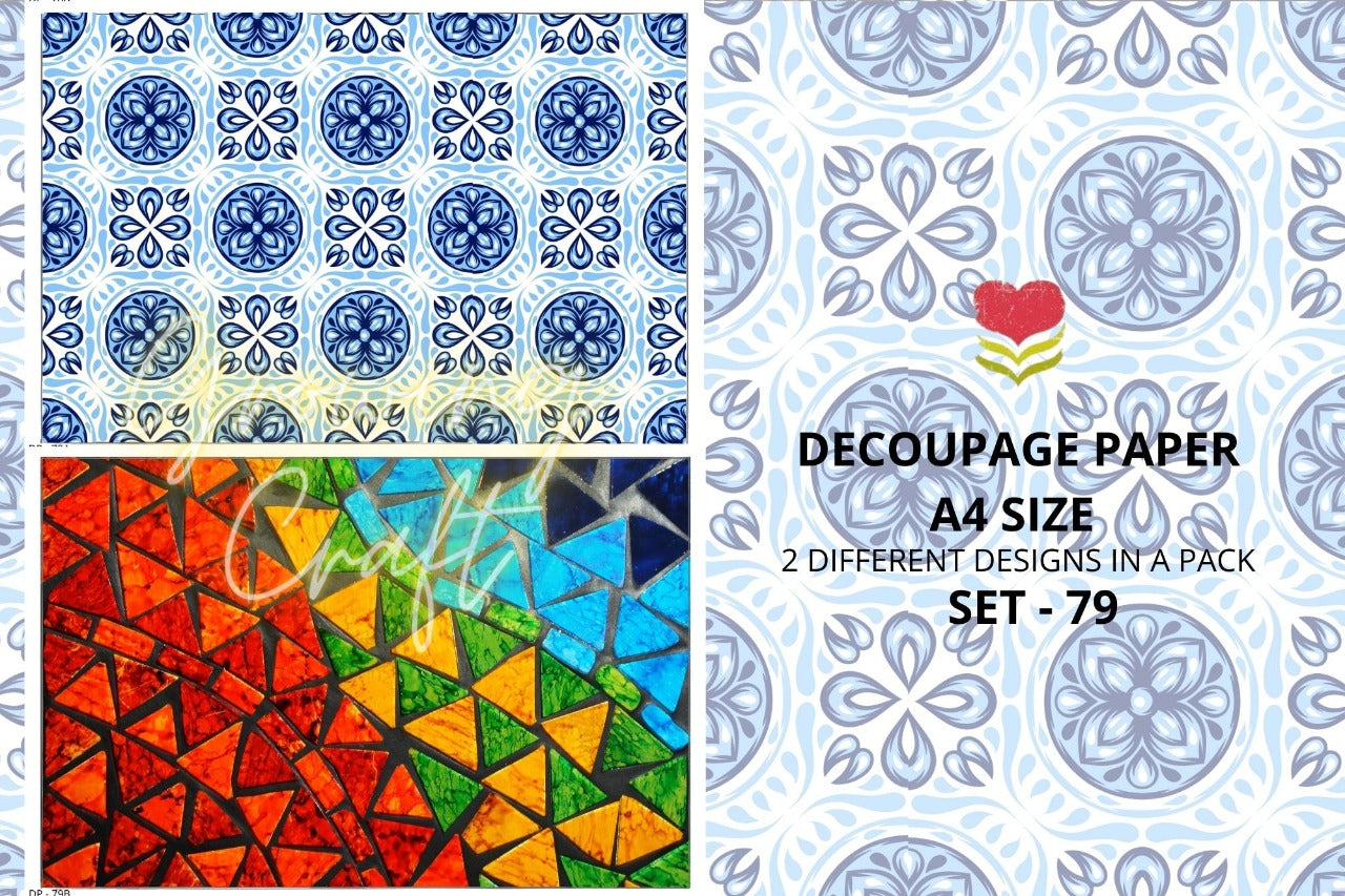 Massive Decoupage paper Set 79 - Growing Craft - Best craft Supplies