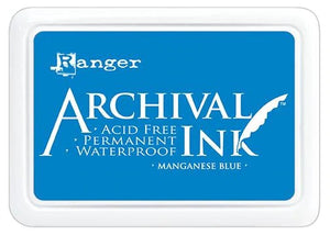 Archival Ink Pad - Manganese Blue - Jumbo Size - Growing Craft - Best craft Supplies